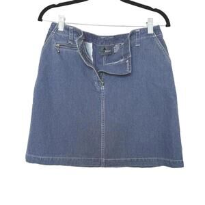 Vintage 90s LizWear Pin Stripe Denim Jean Skirt